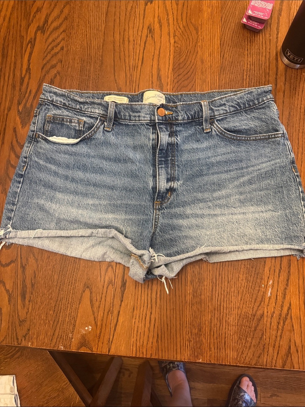 Universal Thread Highest Rise Shortie Distressed Denim Shorts with Rolled Cuffs